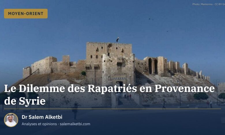 Le Dilemme des Rapatriés en Provenance de Syrie