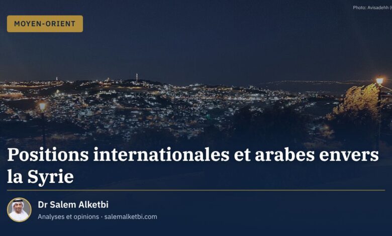 Positions internationales et arabes envers la Syrie – Dr Salem Alketbi