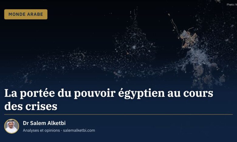La portée du pouvoir égyptien au cours des crises – Dr Salem Alketbi