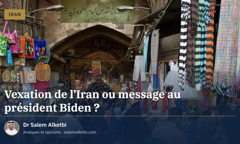 Vexation de l'Iran ou message au président Biden ?