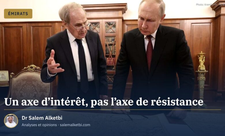 Un axe d'intérêt, pas l'axe de résistance