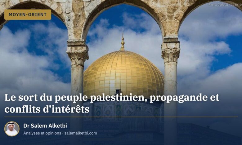 Le sort du peuple palestinien, propagande et conflits d'intérêts