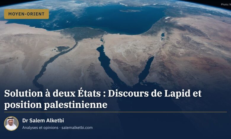 Solution à deux États : Discours de Lapid et position palestinienne – Dr Salem Alketbi