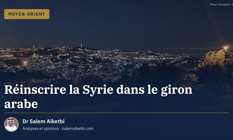 Réinscrire la Syrie dans le giron arabe – Dr Salem Alketbi