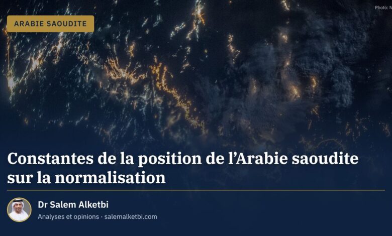 Constantes de la position de l'Arabie saoudite sur la normalisation – Dr Salem Alketbi